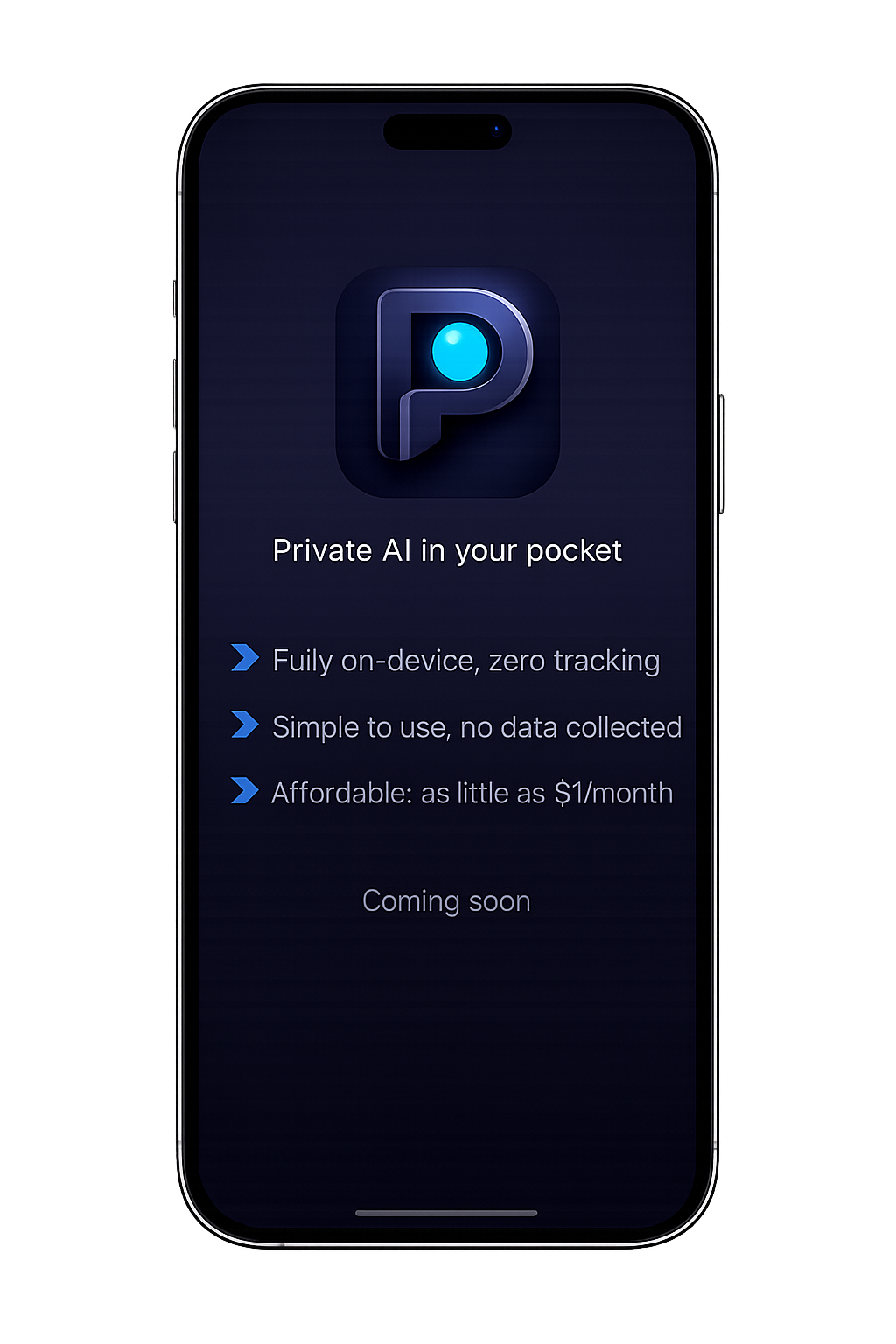 Pocki app preview showing on-device AI productivity features